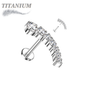 Titanium Threadless Prong Set Descending Curved Labret Combo