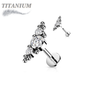 Titanium Threadless 3 CZ Bezels w/ Ball Clusters Labret Combo