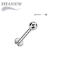 Titanium Threadless Labret Combo with Disco / Gold Ball Tops