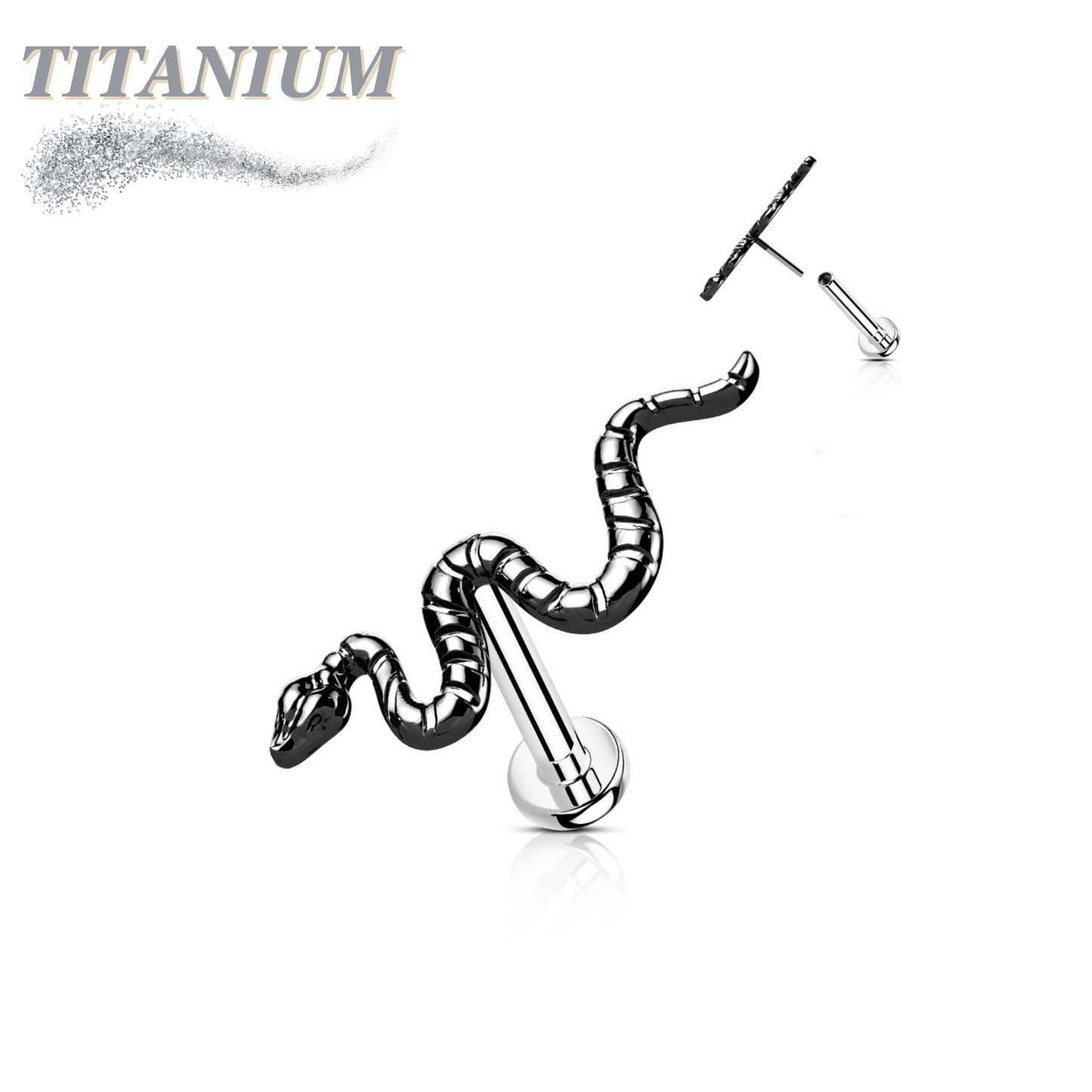 Titanium Threadless Snake Labret Combo