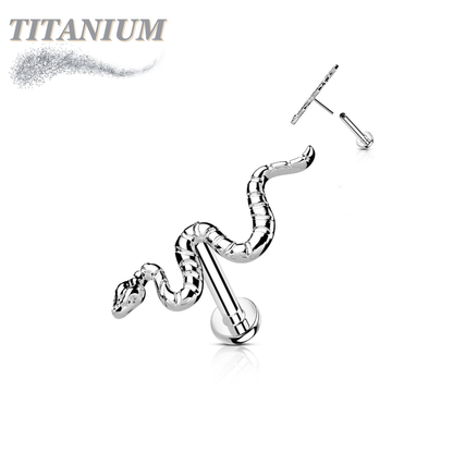 Titanium Threadless Snake Labret Combo