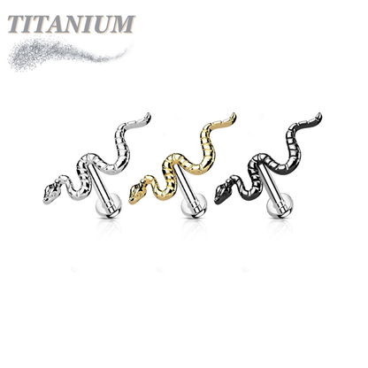 Titanium Threadless Snake Labret Combo