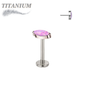 Titanium Threadless Single Marquise CZ or Opal Labret Combo