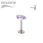 Titanium Threadless Single Marquise CZ or Opal Labret Combo