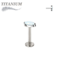 Titanium Threadless Single Marquise CZ or Opal Labret Combo