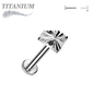 Titanium Threadless Labret Combo with Diamond Shape Ridged Top