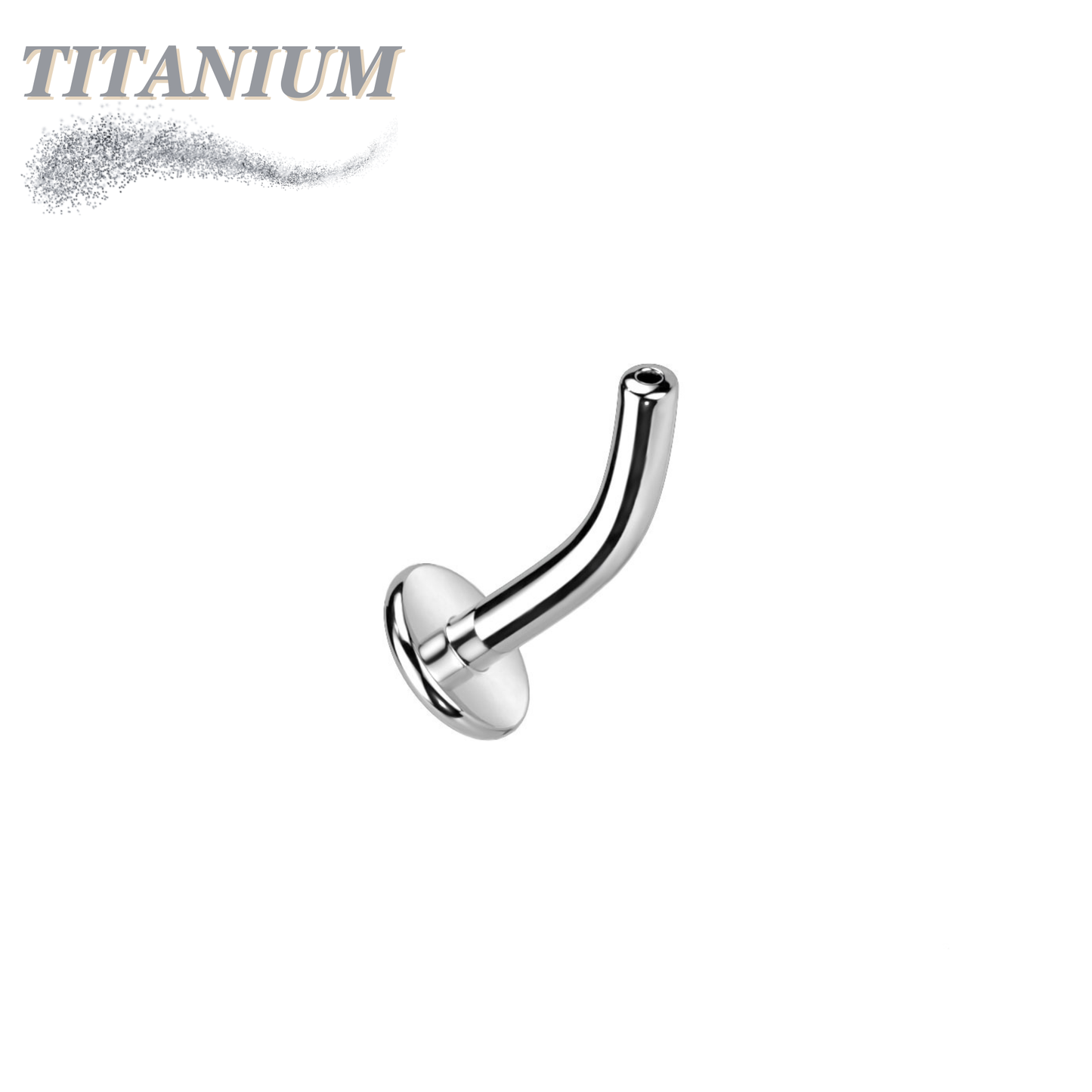 Titanium Threadless Floating Belly Button Curved (Post Only)