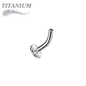 Titanium Threadless Floating Belly Button Curved (Post Only)