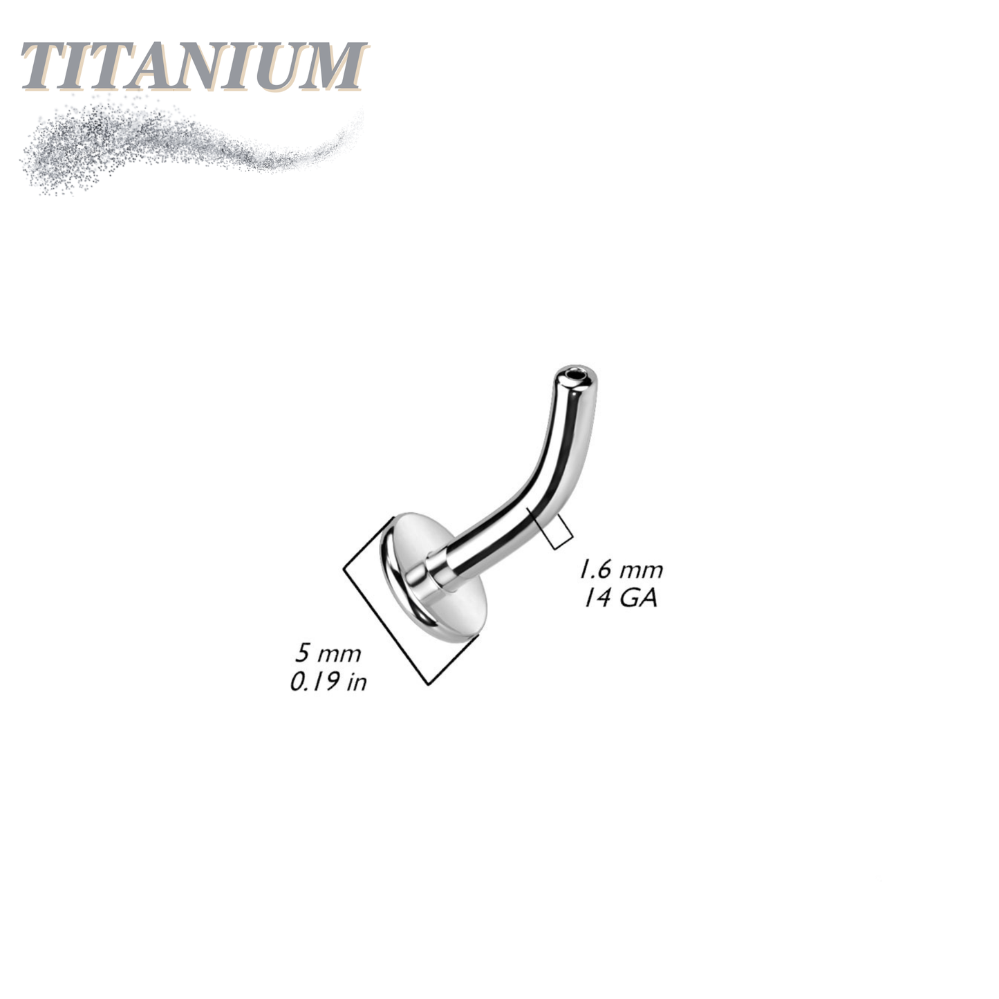 Titanium Threadless Floating Belly Button Curved (Post Only)