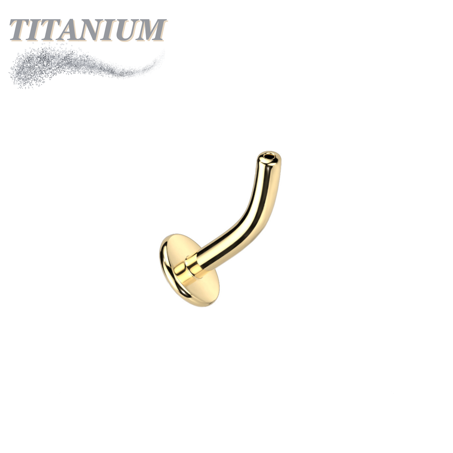Titanium Threadless Floating Belly Button Curved (Post Only)