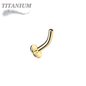 Titanium Threadless Floating Belly Button Curved (Post Only)