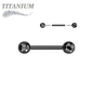 Threadless Titanium Barbell with Disco / Golf Balls
