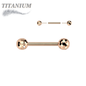 Threadless Titanium Barbell with Disco / Golf Balls
