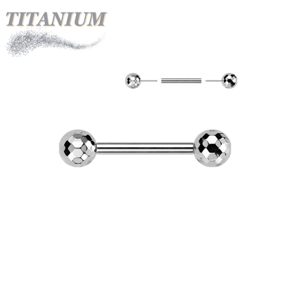 Threadless Titanium Barbell with Disco / Golf Balls