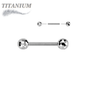 Threadless Titanium Barbell with Disco / Golf Balls