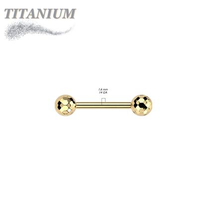 Threadless Titanium Barbell with Disco / Golf Balls