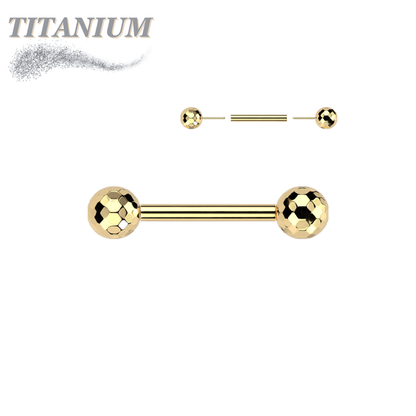 Threadless Titanium Barbell with Disco / Golf Balls