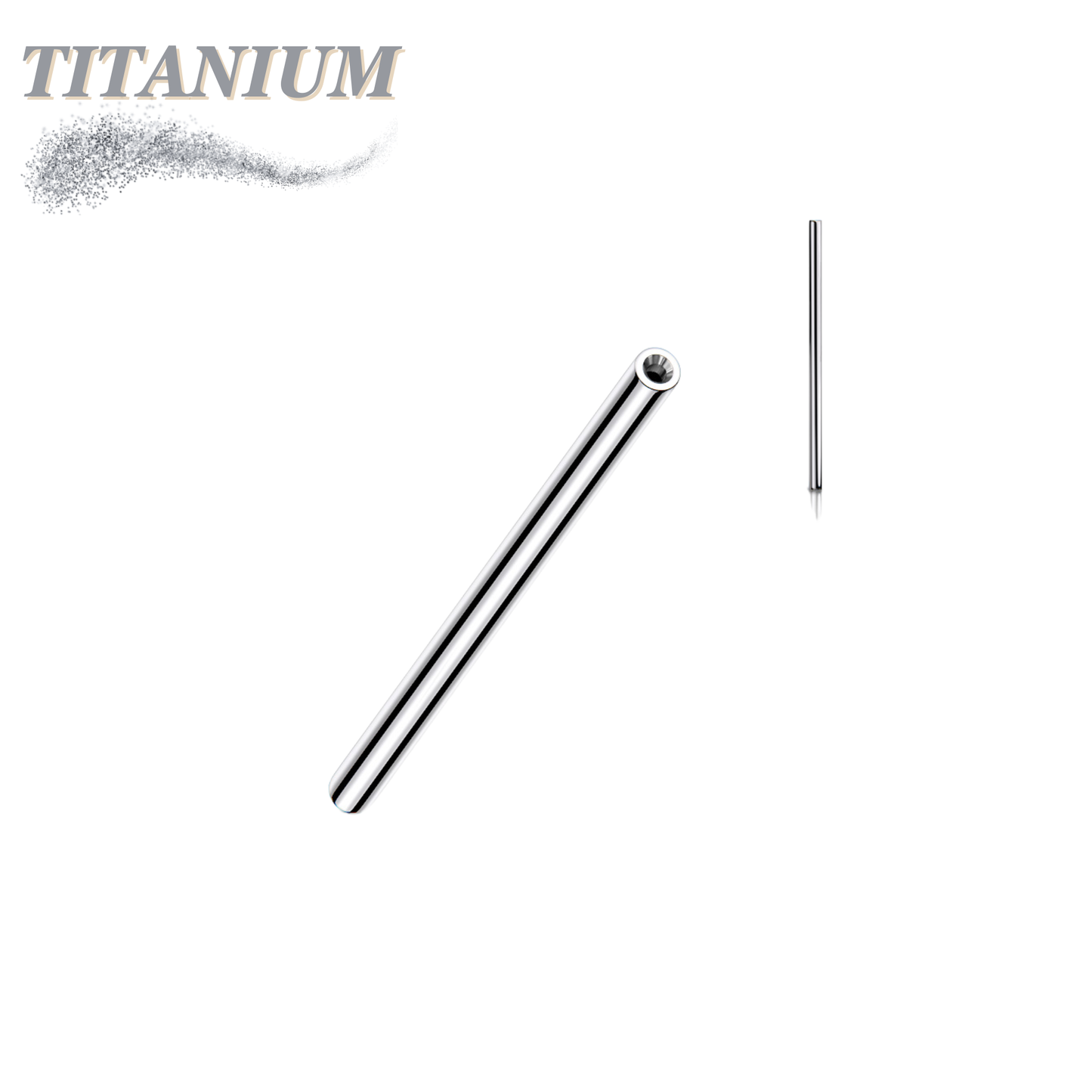 Titanium Threadless Straight Barbell (Post Only)