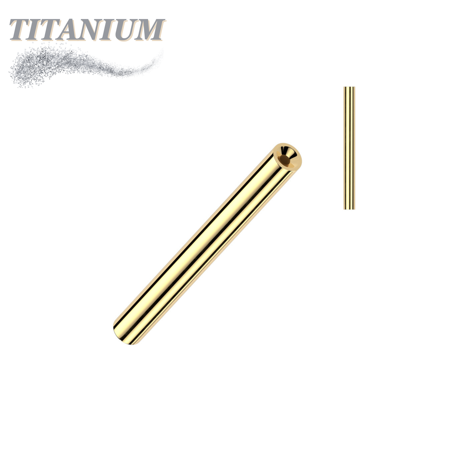 Titanium Threadless Straight Barbell (Post Only)