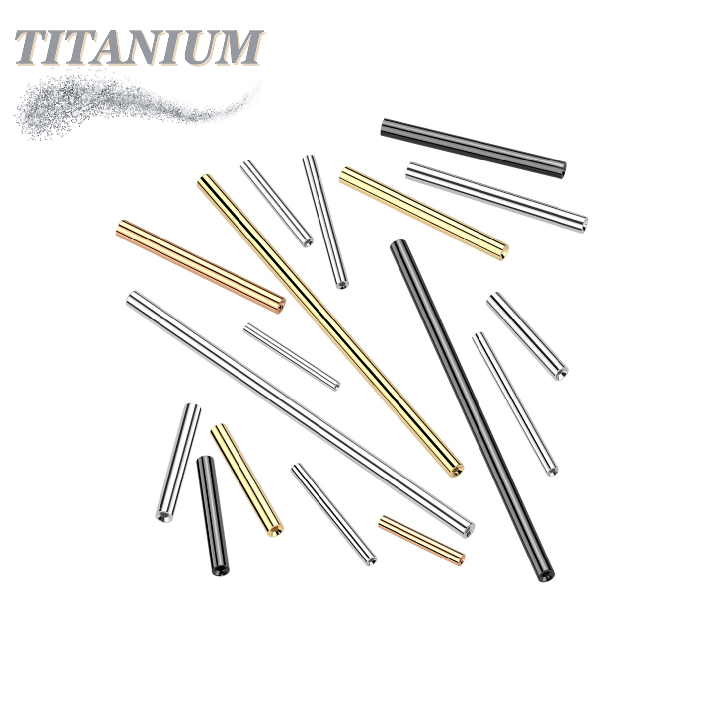 Titanium Threadless Straight Barbell (Post Only)