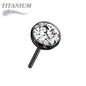 Titanium Threadless Zircon Bezel Set Gem (Top Only)