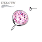 Titanium Threadless Zircon Bezel Set Gem (Top Only)