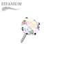 Titanium Threadless Zircon Prong Gem (Top Only)
