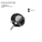 Titanium Threadless Zircon Prong Gem (Top Only)