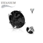 Titanium Internally Threaded Prong Gem (Top Only)