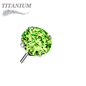 Titanium Threadless Zircon Prong Gem (Top Only)