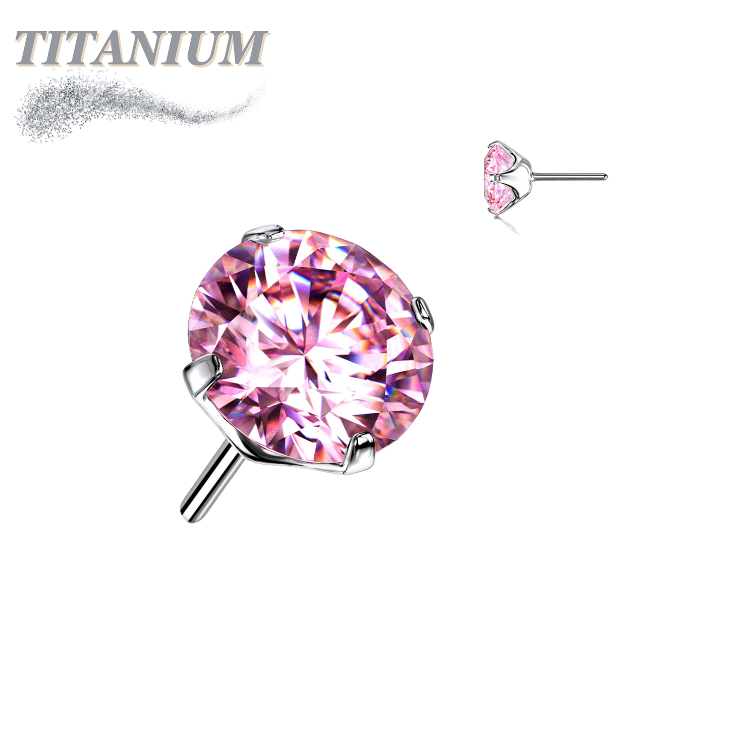 PNC NP TI 3MM PINK CZ