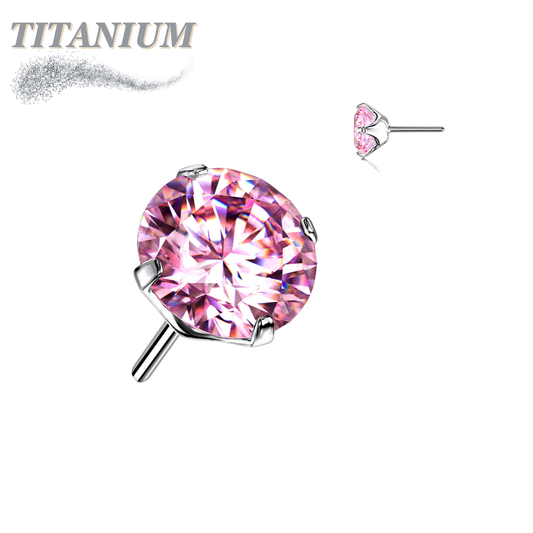 PNC NP TI 3MM PINK CZ