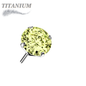 Titanium Threadless Zircon Prong Gem (Top Only)