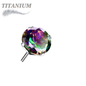 Titanium Threadless Zircon Prong Gem (Top Only)