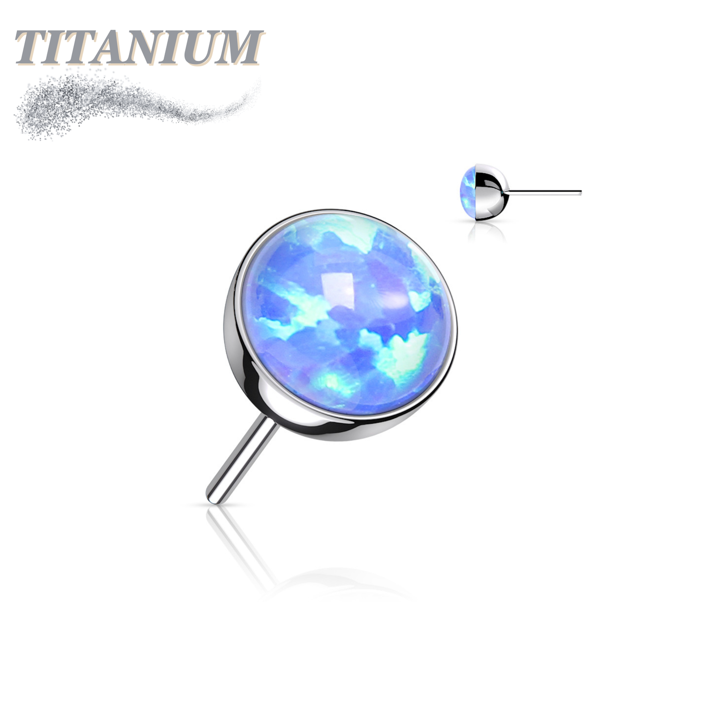Titanium Threadless Opal Bezel (Top Only)