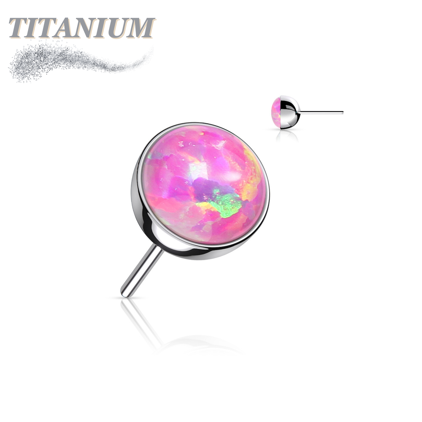 Titanium Threadless Opal Bezel (Top Only)