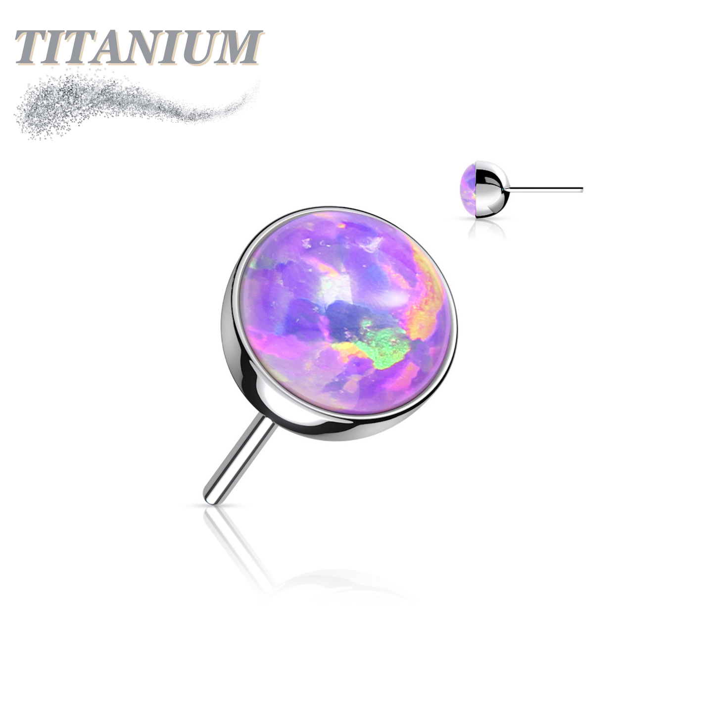 Titanium Threadless Opal Bezel (Top Only)