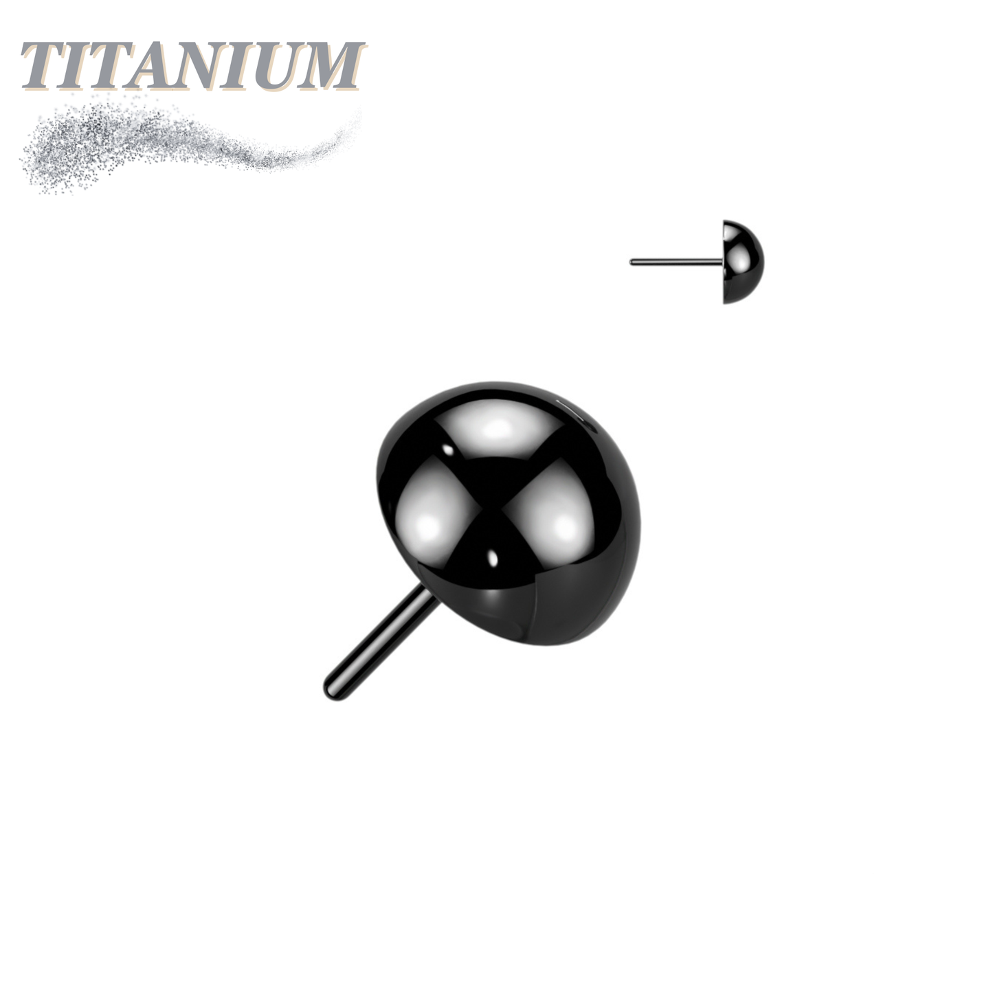 Titanium Threadless Round Dome (Top Only)