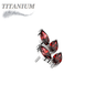 Titanium Threadless CZ Marquise Leaf (Top Only)