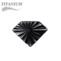 Titanium Threadless Diamond Shape Ridged (Top Only)