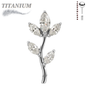 Titanium Threadless CZ Tree (Top Only)