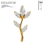 Titanium Threadless CZ Tree (Top Only)
