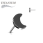 Titanium Threadless 4mm Moon (Top Only)