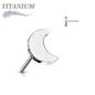 Titanium Threadless 4mm Moon (Top Only)