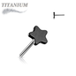 Titanium Threadless 4mm Star (Top Only)