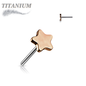 Titanium Threadless 4mm Star (Top Only)