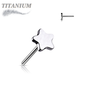 Titanium Threadless 4mm Star (Top Only)
