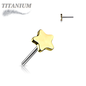 Titanium Threadless 4mm Star (Top Only)