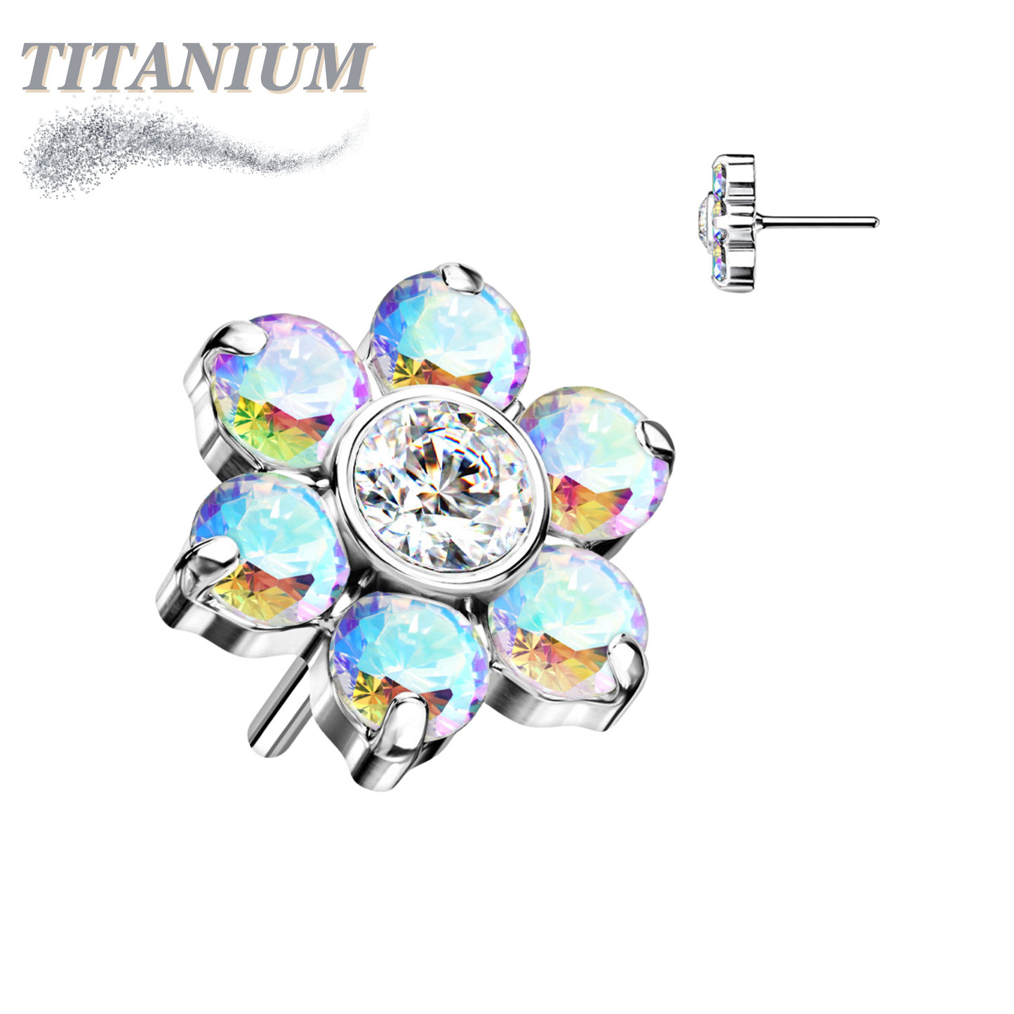 Lovisa - Pre-Sterilized Titanium Threadless Flower (Top Only)