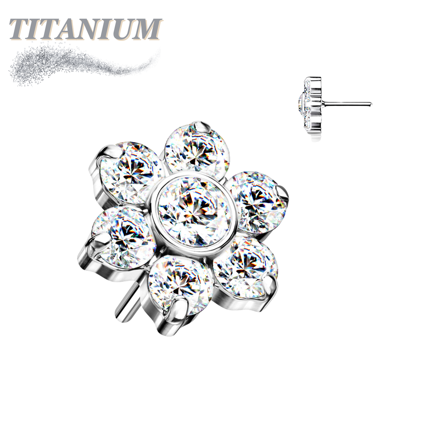 Lovisa - Pre-Sterilized Titanium Threadless Flower (Top Only)